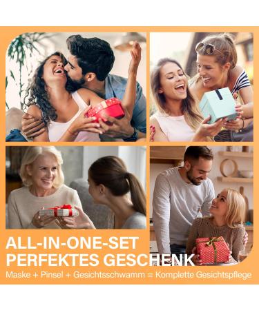 ulluxe Facial Mask Set Turmeric Vitamin C clay mask facial mask with salicylic acid Dead Sea mud facial clay mask for cleaning pores against blackheads dark spots 3x80g - Buy Online on GoSupps.com