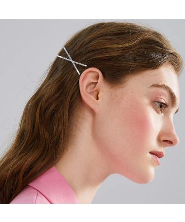 HQdeal 12 Pc Crystal Hairpins & Rhinestone Bobby Pins Elegant Hair Accessories for Women & Girls | Perfect for Weddings & Valentines Day Gifts - Buy Online on GoSupps.com