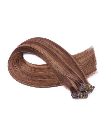 Tape in - on hair extensions - # 6/12 scenes - 70cm - 50 tresses each 4cm wide/2.5g - 100% remy real hair hair extension/extent with adhesive tape brothy brothy hair extensions