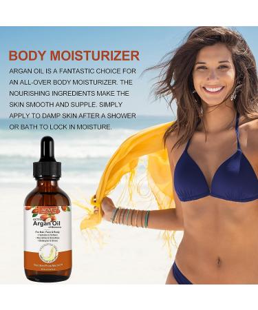 Organic Argan Oil for Hair Growth & Scalp Nourishment - 2.02 Fl Oz - Buy Online on GoSupps.com
