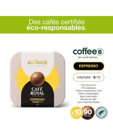 90 Coffee Balls Espresso - Premium Coffee Balls 100% Compostable - Specially Designed for the Use of CoffeB by Caf Royal Cof - Buy Online on GoSupps.com