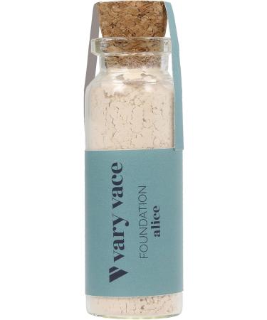 vary vac Mineral powder foundation refill (alice/sand) for an even finish certified natural cosmetics sustainable vegan plastic-free in a jar with cork stopper. - Buy Online on GoSupps.com
