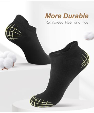 YESWEL 10 Pairs Sneaker Socks for Men & Women | Cotton Sports & Breathable Running Socks (Size 43-46) - Short Black - Buy Online on GoSupps.com
