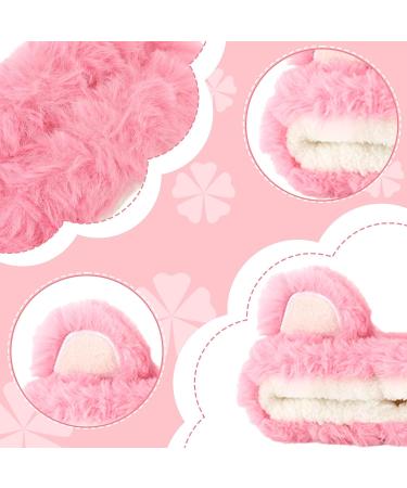 AMCAMI 6 Pcs Spa Headband and Wristband Set | Cute Bear Ears Design | Makeup and Skincare Headbands for Women | Pink Red - Buy Online on GoSupps.com