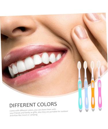 Beavorty Ultrafine Soft Travel Toothbrush Set - 4 Pack Brass Micro Nano Toothbrushes for Adults & Men - Optimal Oral Care - Buy Online on GoSupps.com