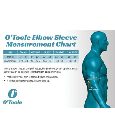 O Toole Adjustable Elbow Compression Sleeve for Bench Press | Elbow & Knee Brace for Bodybuilding Powerlifting & Weightlifting - Pain Relief (XXL Black - Buy Online on GoSupps.com