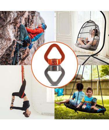 Buy Newdoar Swing Swivel 30kn CE-Certified Rotator Spinner for Aerial Dance Yoga Hammocks & Climbing - Silver Orange - Buy Online on GoSupps.com