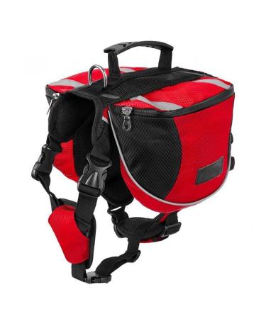 Gaorui hundred backpack waterproof saddlebag dishes hike camping training bag adjustable large l (chest: 31.5-34 inch) red / black