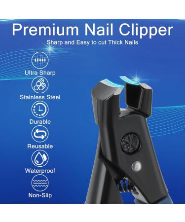Nail Clippers for Men Toenail Clippers for Thick Nails Ultra Wide Jaw Opening Nails Cutter with Nail File Manicure Fingernail Clipper for Ingrown Manicure Tough Nails - Buy Online on GoSupps.com