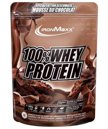 Ironmaxx 100% whey protein powder - mousse au chocolat 500g bag |Suck -reduced water -soluble protein powder from whey protein |many different flavors