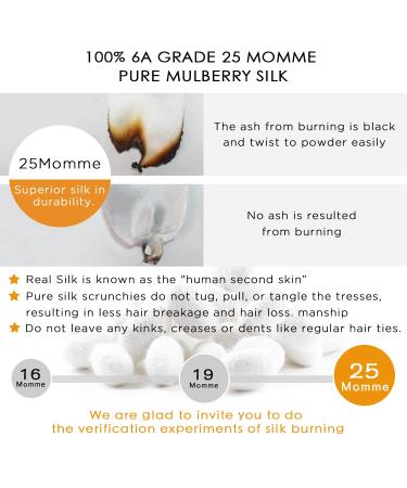 DelTeck 100% Real 25 Momme Silk Hair Scrunchies - Premium Black Silk Scrunchies for Hair Protection and Styling - Set of 3 - Buy Online on GoSupps.com