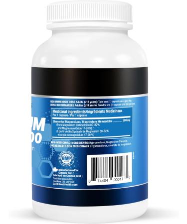 Magnesium Bisglycinate 200mg 240 Veggie Capsules 240 Servings - 8 Month Supply - Relaxes Muscles Improves Sleep Quality Maintains Proper Muscle Functions Balances Electrolyte Levels Enhances Bone Density - by CONFIDENT HEALTH 240 count (Pack of 1) - Buy Online on GoSupps.com