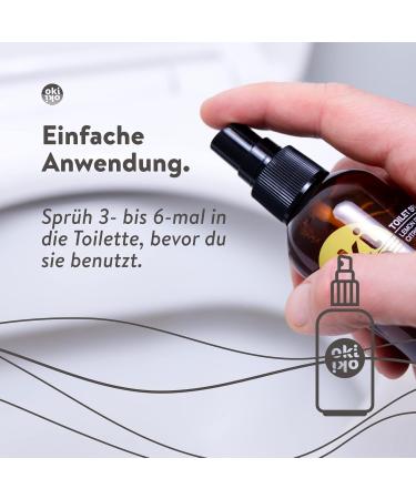 Okioki Toilet Spray 3x75ml | Natural Fragrance & Cleaning | Vegan Essential Oils | Up to 450 Applications - Buy Online on GoSupps.com