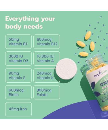 Just One - Once Daily Bariatric Multivitamin with Iron (30) 30 Count (Pack of 1) - Buy Online on GoSupps.com