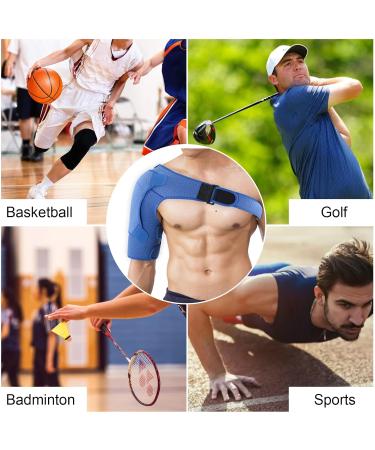 Adjustable Neoprene Shoulder Bandage for Men & Women | Compression Support for Shoulder Pain & Injuries (31-38 inches) - Buy Online on GoSupps.com