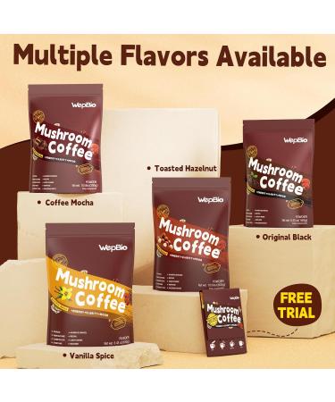 Mushroom Coffee 11 in 1 Adaptogenic Mushroom Blend with Ashwagandha KSM-66,Lions Mane,Reishi,Turkey Tail Vanilla Instant Mushrooms Coffee for Boost Energy,Focus,Sugar-Free,30 Servings Vanilla-30 Sticks 0.21 Ounce (Pack of 1) - Buy Online on GoSupps.com