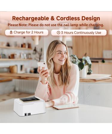 Buy Cordless UV Nail Lamp 108W - Professional LED Curing Light with 36 Beads Touch Display 4-Timer Modes & Auto Sensor | Fast Rechargeable Nail Dryer for Salon & Home - Buy Online on GoSupps.com