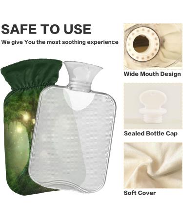 NAANLE 2L Hot Water Bottle with Fantasy Tree House Cover - Pain Relief & Warmth for Back Feet & Neck | Transparent Heat Bottle for Cold Therapy - Buy Online on GoSupps.com