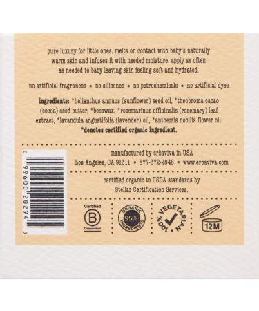 erbaviva Baby Butter 1.75 oz - Organic Moisturizing Cream for Baby's Skin - Buy Online on GoSupps.com