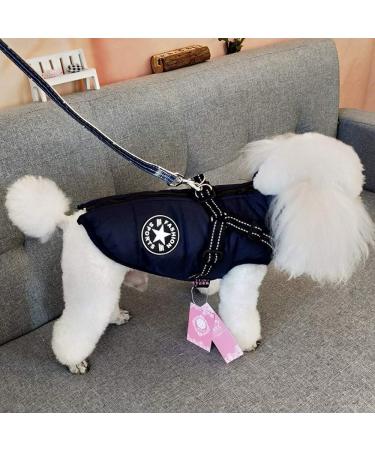 Dog Jacket for Small Dogs & Cats | Warm Outdoor Sports Vest - Winter Jacket S Blue - Buy Online on GoSupps.com