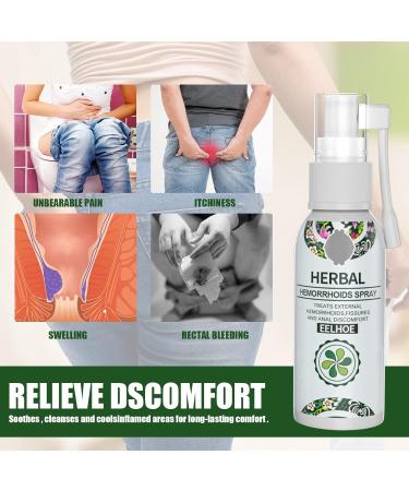Natural Herbal Hemorrhoids Spray for Fast Relief | Soothing Itching & Burning | Heal Anal Fissures - 1 Piece - Buy Online on GoSupps.com
