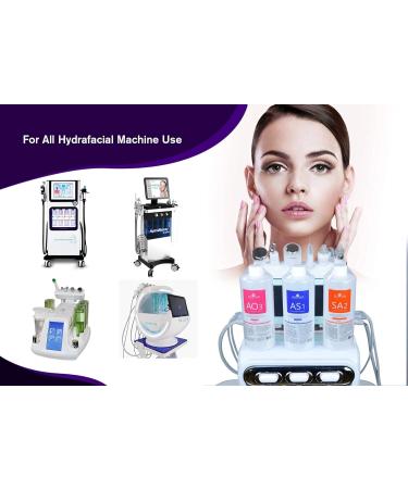 Eget AS1 SA2 AO3 Aqua Peeling Solution 400mlx3 - Premium Salon Hydrafacial Dermabrasion Serum for Small Bubble Skin Care Facial Mask Machine with 4 Pimple Pins - Buy Online on GoSupps.com