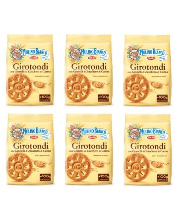 Mulino Bianco Pack of 6 Mulino Bianco Girotondi biscuits with sugar granules 700g
