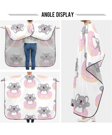 Waterproof Barber Cape - Koala Bear & Cheetah Pattern Hair Cutting Bib for Men & Unisex | Stylish Hair Salon Accessory - Buy Online on GoSupps.com