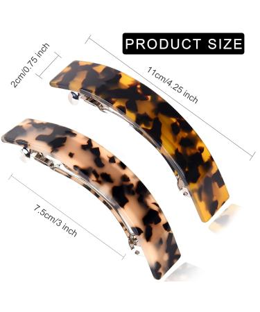 Buy Large Tortoise Shell Hair Clips - Curved Rectangle Design for Medium & Thick Hair | International Shipping Available - Buy Online on GoSupps.com