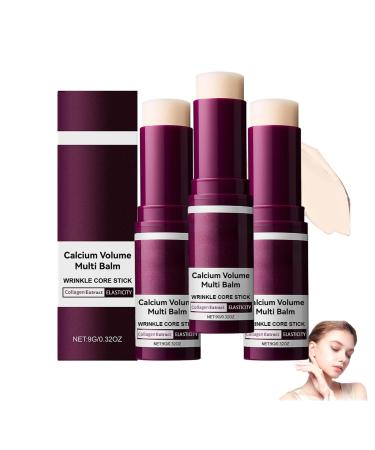 SKZKK Calcium Balm for Wrinkles Firms Skin Improve Skin Elasticity Intense Repair Moisturizer Brightens & Moisturizes Skin Eye Neck & Face 3 Pack
