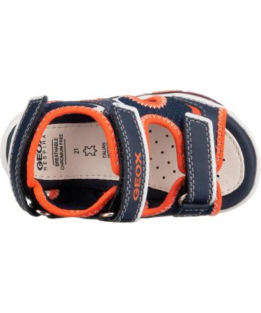 Geox Baby Boys' B Sandal Todo - Navy/Orangefluo - Size 7 UK Child - Buy Online on GoSupps.com