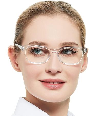 OCCI CHIARI 5.0 Power Blue Light Blocking Reading Glasses for Women - Anti Computer Glare & Eyestrain - Spring Hinge Readers - A-Transparent 5.0x - Buy Online on GoSupps.com