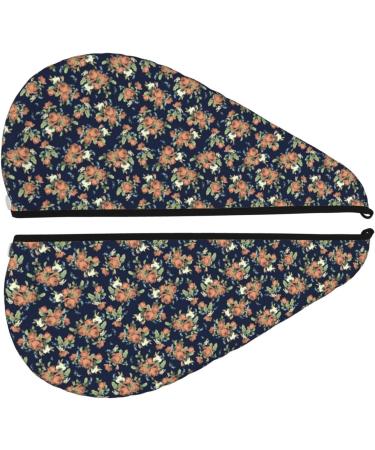 Watercolor Rose Microfiber Hair Towel - Super Absorbent Quick Dry Wrap for Long Curly & Thick Hair | Soft Coral Velvet for Women - Buy Online on GoSupps.com