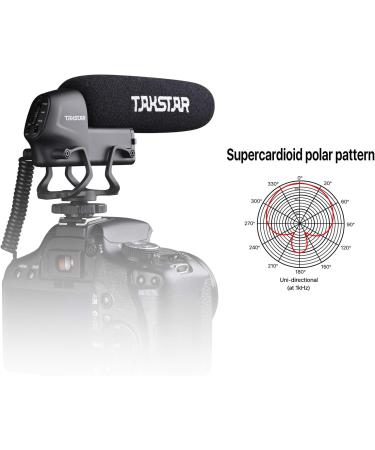 Takstar SGC-600 Shotgun Microphone - Professional Camera Microphone for iPhone, Smartphone, Nikon, Canon, Sony DSLR, Camcorder - with Windscreen, Shock Mount - 3.5mm Stereo Audio Jack - Buy Online on GoSupps.com