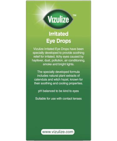Vizulize Soothing Irritated Eye Drops 10ml - Fast Relief for Dry, Itchy Eyes - Buy Online on GoSupps.com