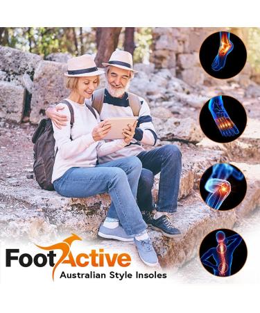 Footactive Comfort Insoles | Orthopedic Support for Heels Feet Knees & Back | Relief from Foot Pain | Blue Size 35-38 (XS) - Buy Online on GoSupps.com
