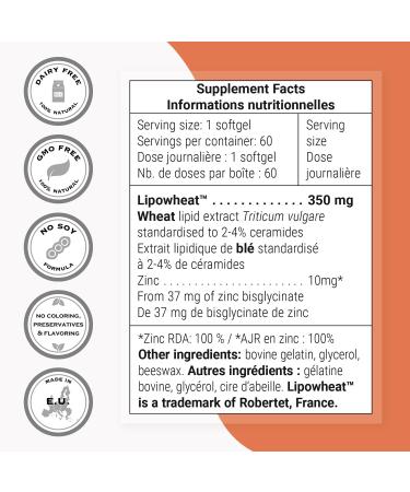 Supersmart Skin Ceramides with Zinc - Hydration & Protection Supplement - 60 Softgels - Buy Online on GoSupps.com