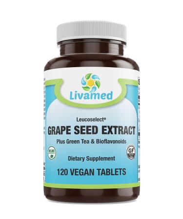 Livamed - Leucoselect Grape Seed Extract 50 mg Veg Tabs 120 Count