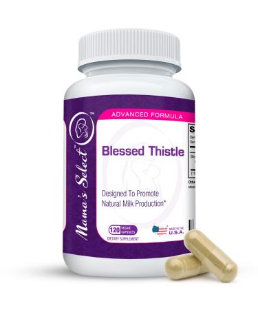 Mama s Select Blessed Thistle Breastfeeding Supplement  800mg Blessed Thistle for Breastfeeding  Lactation Supplement for Increased Breast Milk  Lactation Support Breastfeeding - 120 Vegan Capsules