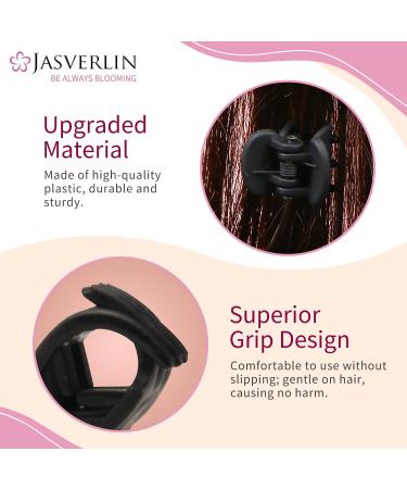 JASVERLIN Matte Black Small Hair Clips - 50pcs Mini Claw Clips for Fine Thin Hair Styling - Non-Slip Strong Grip Accessories for Women and Girls - Buy Online on GoSupps.com