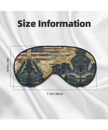 USA Map & Flag Sleep Mask - Adjustable Soft Blindfold for Travel & Relaxation - Buy Online on GoSupps.com
