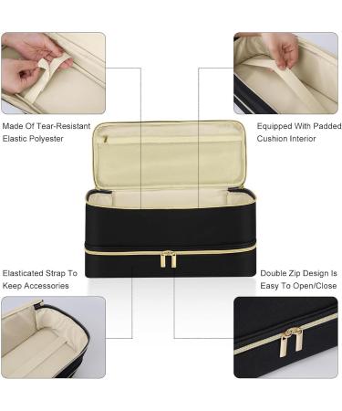 Hair Dryer Storage Box - Double-Layer Travel Carrying Case | Stylish Portable Water Resistant Storage Box Large Capacity Case for Hairdryer Styler Organizer - Buy Online on GoSupps.com