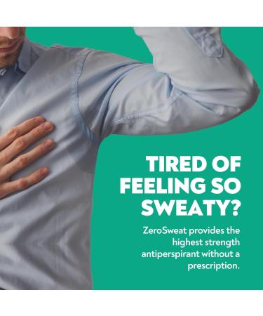 ZeroSweat Antiperspirant Deodorant | Clinical Strength Hyperhidrosis - 2 Pack (1 Fl Oz each) - Buy Online on GoSupps.com