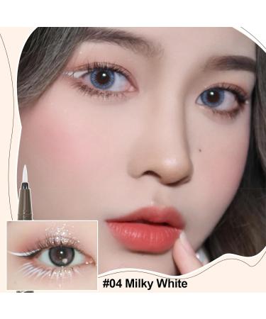 Erinde White Liquid Eyeliner - High Precision Waterproof Ink - Professional Long-Lasting Quick-Dry Korean Eye Makeup #07 - Buy Online on GoSupps.com