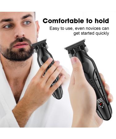 KEMEI KM-2269 Professional Cordless Hair Trimmer for Men - Electric Beard Clipper with Zero Gapped T Blade & LED Display | International Shipping - Buy Online on GoSupps.com