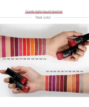 Matte Lipstick HERBENJOY Lipgloss Liquid Blush Lipsticks For Women Long Lasting Waterproof Non-Stick Cup Not Fade High Pigmented Velvet Lipstain (#03) - Buy Online on GoSupps.com