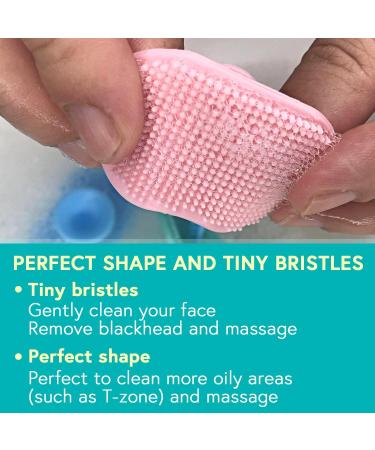 MARY LAVENDER Silicone Face Scrubber Set - Gentle Facial Cleansing Brush for Exfoliation and Blackhead Removal (5 pcs) - Buy Online on GoSupps.com