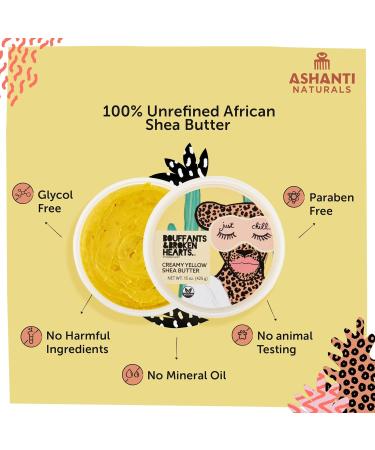 Ashanti Naturals Bouffants Bundle - African Black Soap Bar (16oz) | Creamy Yellow Shea Butter (15oz) - Buy Online on GoSupps.com