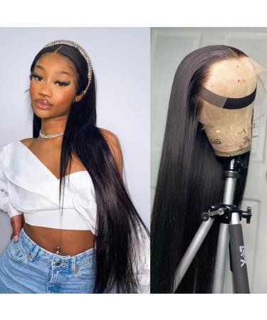22 Inch HD Straight Lace Front Wigs Human Hair 13x4 Pre Plucked Lace Front Wigs Human Hair 150% Density Straight Frontal Wigs Human Hair Glueless Straight Human Hair Wigs HD Lace Frontal Wig Straight 22 Inch (Pack of 1 ) 1…