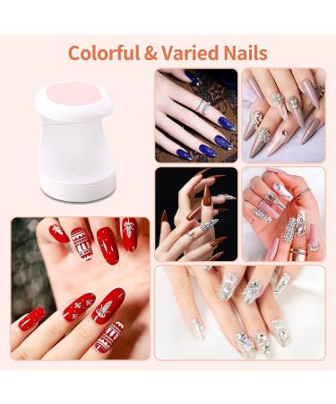 Mini UV LED Nail Lamp - Portable Nail Dryer for Gel Nails | Quick Drying Art Tools - Travel/Home DIY (Pink) - Buy Online on GoSupps.com